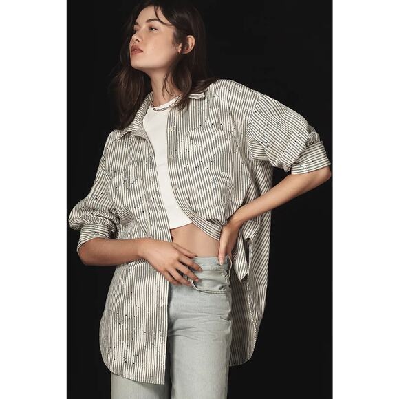 Anthropologie Pilcro Studio Smock Button Down Shirt Size XL - Picture 10 of 10